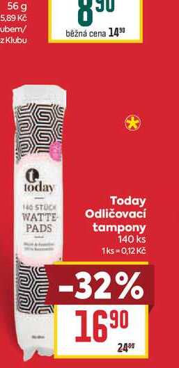 Today Odličovací tampony 140 ks