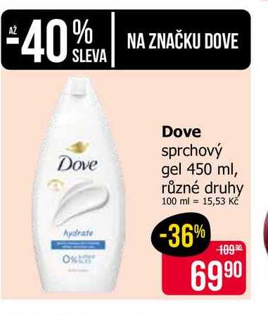 Dove sprchový gel 450 ml, různé druhy