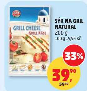SÝR NA GRIL NATURAL, 200 g 