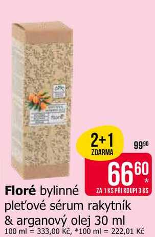 Floré bylinné pleťové sérum rakytník & arganový olej 30 ml