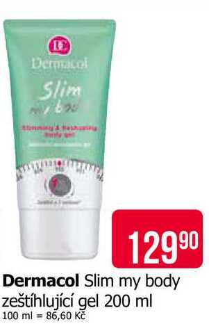 Dermacol Slim my body zeštíhlující gel 200 ml