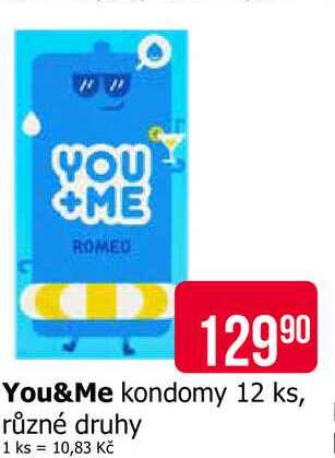 You&Me kondomy 12 ks, různé druhy