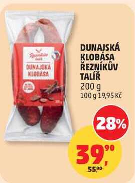 DUNAJSKÁ KLOBÁSA ŘEZNÍKŮV TALÍŘ, 200 g