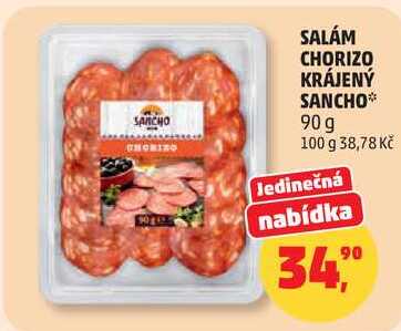 SALÁM CHORIZO KRÁJENÝ SANCHO, 90 g