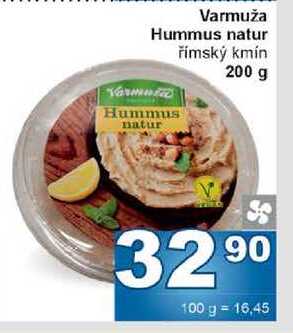 Varmuža Hummus natur římský kmín Hummus natur 200 g