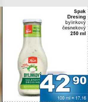 Spak Dresing bylinkový česnekový 250 ml