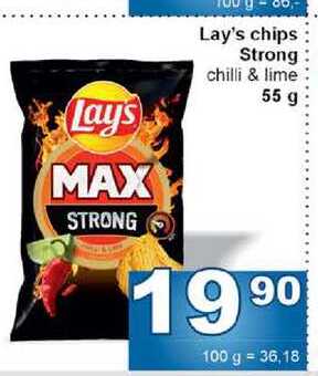 Lay's chips Strong chilli & lime 55 g