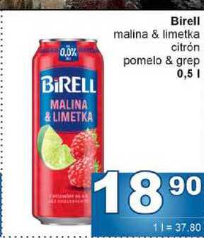Birell malina & limetka 0,5l