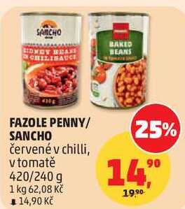 FAZOLE PENNY/SANCHO, 420/240 g