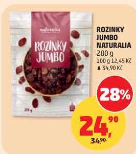 ROZINKY JUMBO NATURALIA, 200 g 