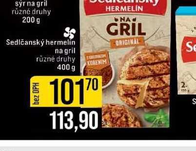 Sedlčanský hermelín na gril různé druhy 400 g