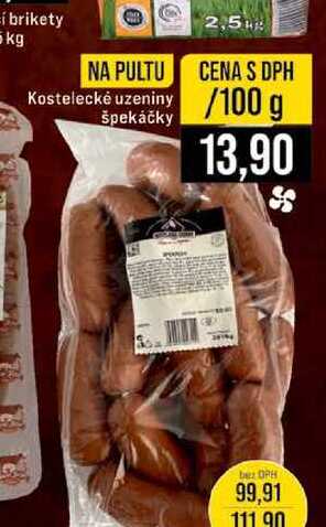 Kostelecké uzeniny špekáčky 100g