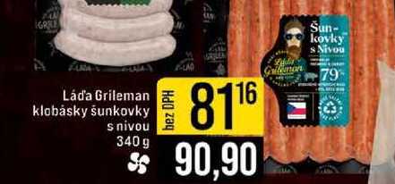 Láďa Grileman klobásky šunkovky s nivou 340g