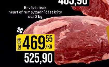 Hovězí steak heart rump zadní část kýty cca 3 kg 1kg