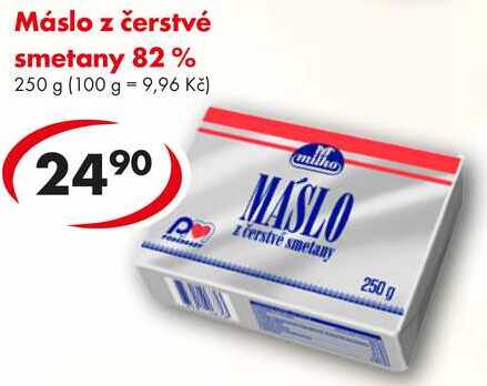 Máslo z čerstvé smetany 82%, 250 g