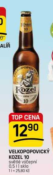 VELKOPOPOVICKÝ KOZEL 10 světlé výčepní 0,5l