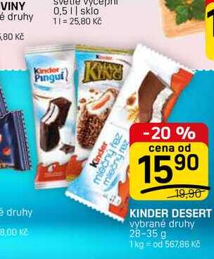 KINDER DESERT vybrané druhy 28-35 g