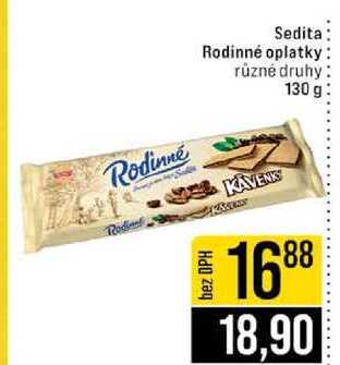 Sedita Rodinné oplatky různé druhy 130 g
