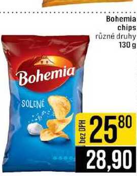 Bohemia chips různé druhy 130 g 