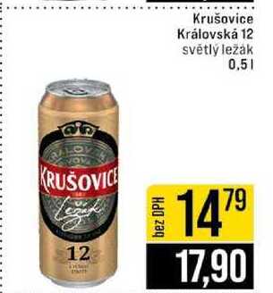 Krušovice Královská 12 světlý ležák 0,5l