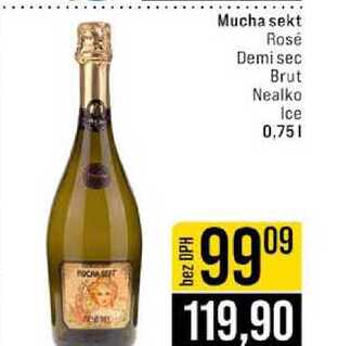 Mucha sekt Rosé Demi sec Brut Nealko ice 0,75l