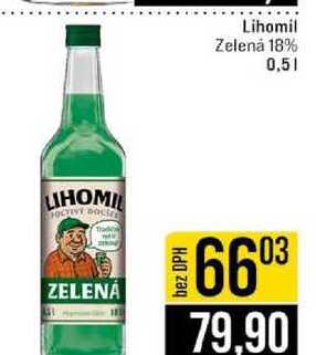 Lihomil Zelená 18% 0,5l