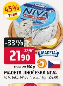 MADETA JIHOČESKÁ NIVA 45% tuku, 100g