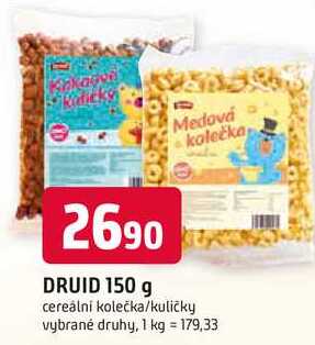 DRUID 150 g cereální kolečka/kuličky vybrané druhy