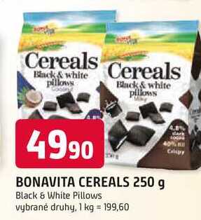 BONAVITA CEREALS 250 g Black & White Pillows vybrané druhy