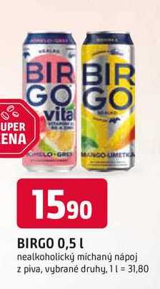 BIRGO 0,5 L nealkoholický míchaný nápoj z piva
