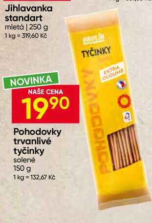 Pohodovky trvanlivé tyčinky solené 150 g