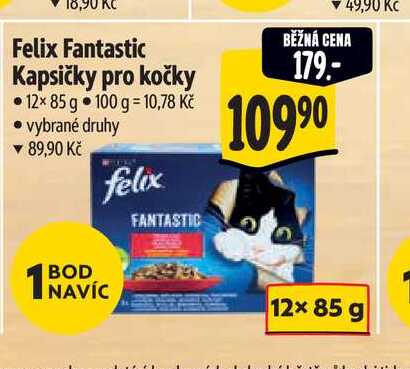 Felix Fantastic Kapsičky pro kočky 12x85 g