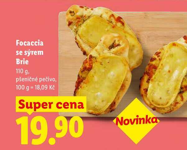 Focaccia se sýrem Brie, 110 g