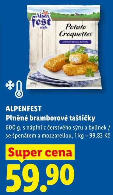 ALPENFEST Plněné bramborové taštičky, 600 g