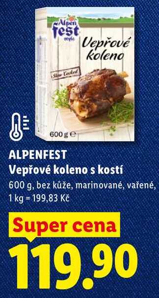 ALPENFEST Vepřové koleno s kostí, 600 g