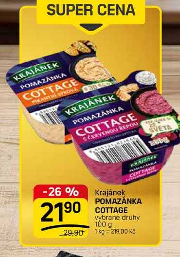 POMAZÁNKA COTTAGE vybrané druhy 100 g 