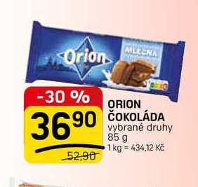 ORION ČOKOLÁDA vybrané druhy 85 g
