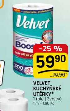 VELVET KUCHYŇSKÉ UTĚRKY* 1 role | 3vrstvé