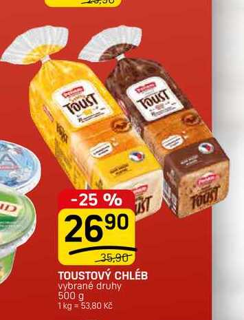 TOUSTOVÝ CHLÉB vybrané druhy 500 g