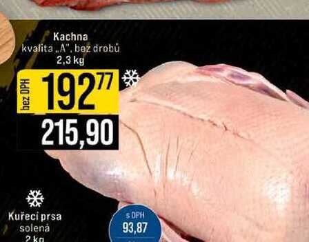Kachna kvalita A", bez drobu 2,3 kg