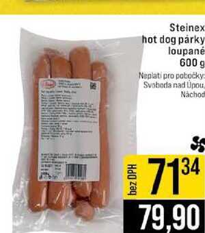 Steinex hot dog párky loupané 600 g 