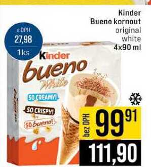 Kinder Bueno kornout original white 4x90 ml 