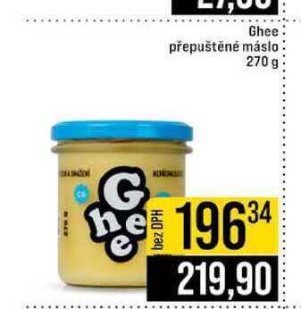 Ghee přepuštěné máslo 270 g