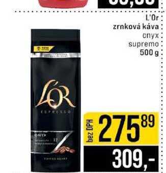 L'Or zrnková káva onyx supremo 500 g