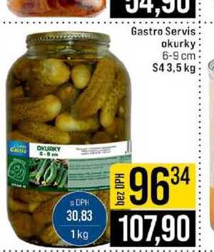 Gastro Servis okurky 6-9 cm S4 3,5 kg 