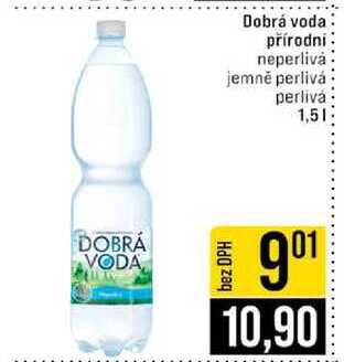 Dobrá voda přírodní neperlivá jemně perlivá perlivá 1,5l