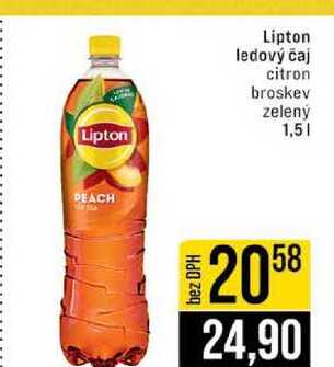 Lipton ledový čaj citron broskev zelený 1,5l
