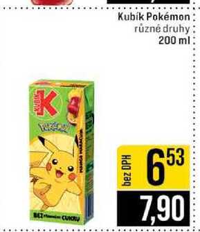Kubík Pokémon různé druhy 200 ml 