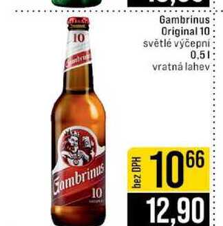 Gambrinus Original 10 světlé výčepní 0,5l