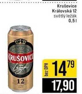 Krušovice Královská 12 světlý ležák 0,5l